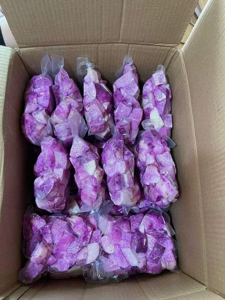 KHOAI MỠ TÍM BÀO VỎ ĐÔNG LẠNH/ FROZEN PURPLE YAM (PEELED) – 500G