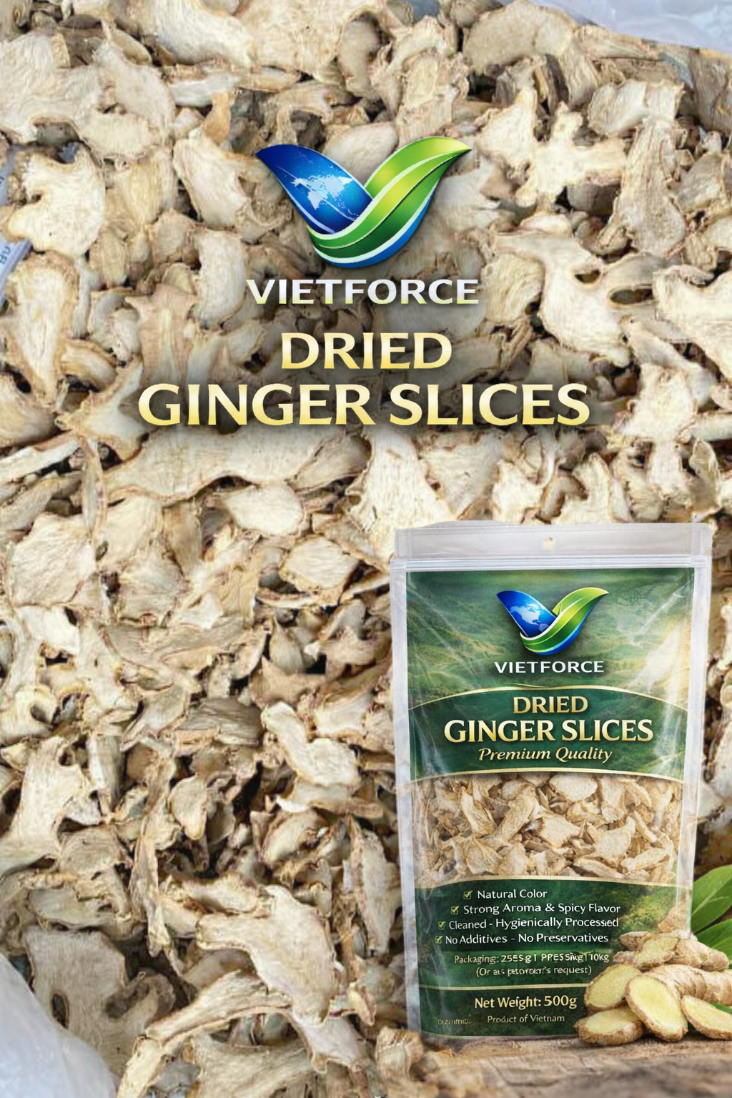 GỪNG THÁI LÁT KHÔ / DRIED GINGER SLICES